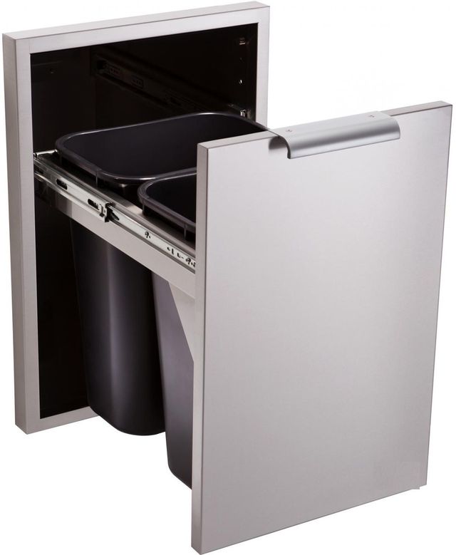 DCS 21" Brushed Stainless Steel Outdoor Trash Bin 1