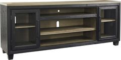 Signature Design by Ashley® Foyland Black/Brown TV Stand with Fireplace Option