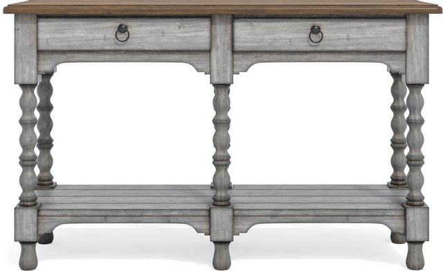 Flexsteel® Plymouth® Distressed Graywash Sofa Table 1
