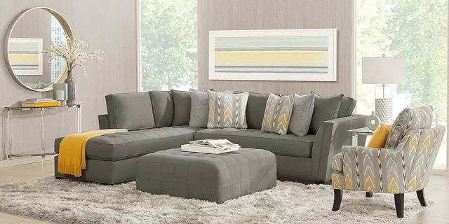 Calvin Heights Steel 2 Piece LAF Chaise Sectional-3
