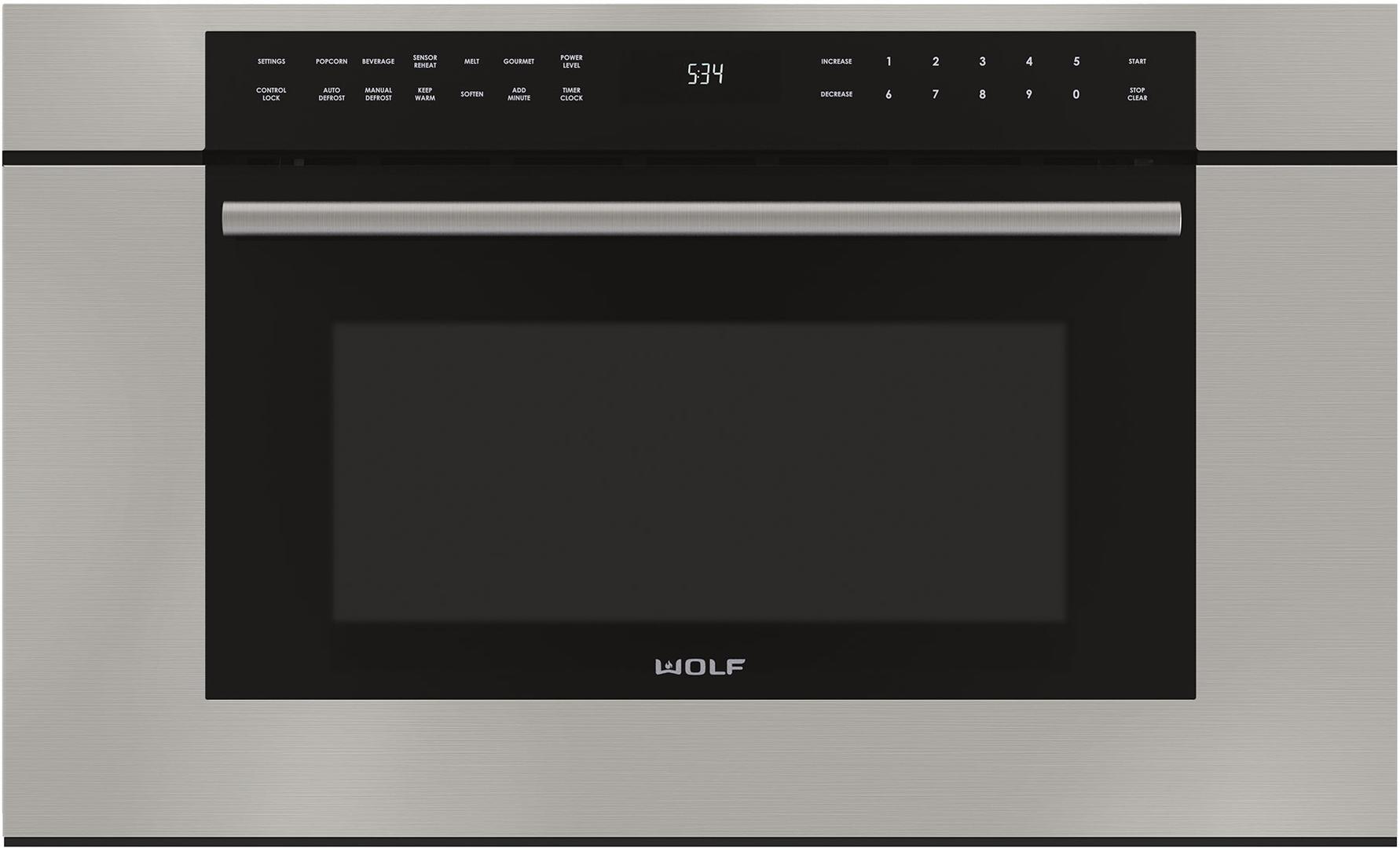 Wolf® M Series Transitional 1.6 Cu. Ft. Stainless Steel Built In Drop-Down Door Microwave Oven