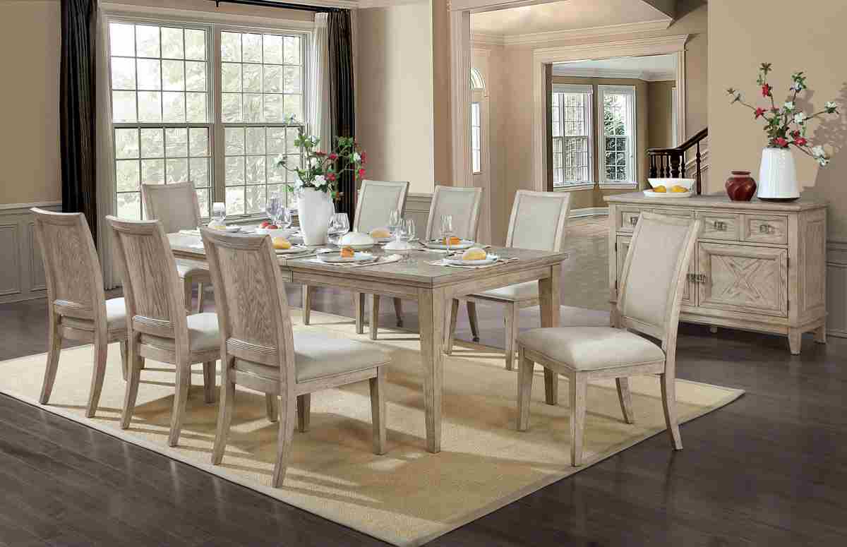 beige dining room table