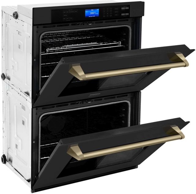 ZLINE Autograph Edition 30" Black Stainless Steel Double Electric Wall Oven  5