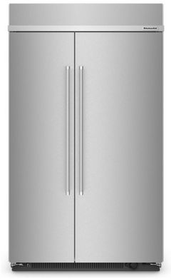 Réfrigérateur côte-à-côte de 48 po à profondeur comptoir KitchenAid® de 30.0 pi³ - Acier inoxydable résistant aux traces de doigts