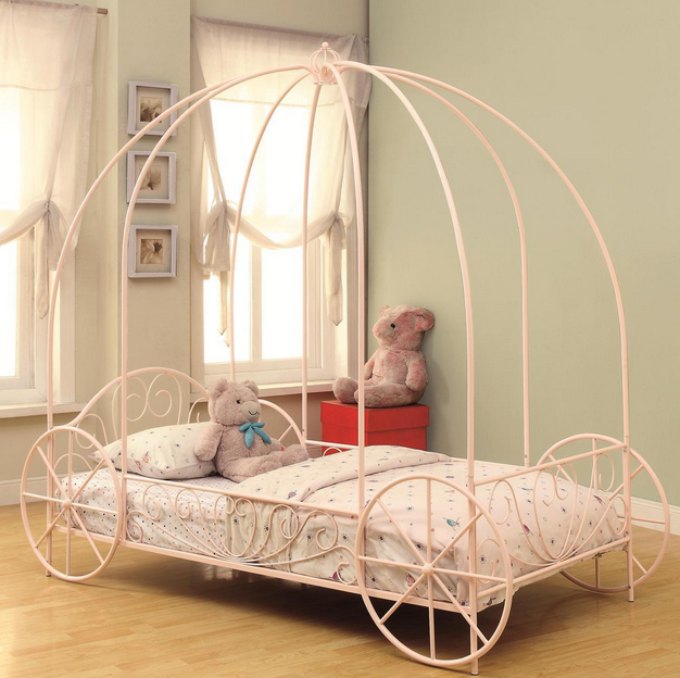Coaster® Massi Powder PinkTwin Canopy Bed-1