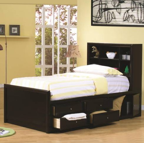 Coaster® Phoenix Cappuccino Full Bookcase Youth Bed 1