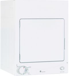 GE® Spacemaker® 3.6 Cu. Ft. White Front Load Electric Dryer