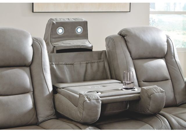 The Man-Den Gray Power Reclining Sofa Set with Adjustable Headrest 15