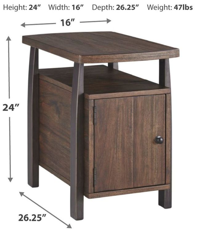 Signature Design by Ashley® Vailbry Brown Chairside End Table 7