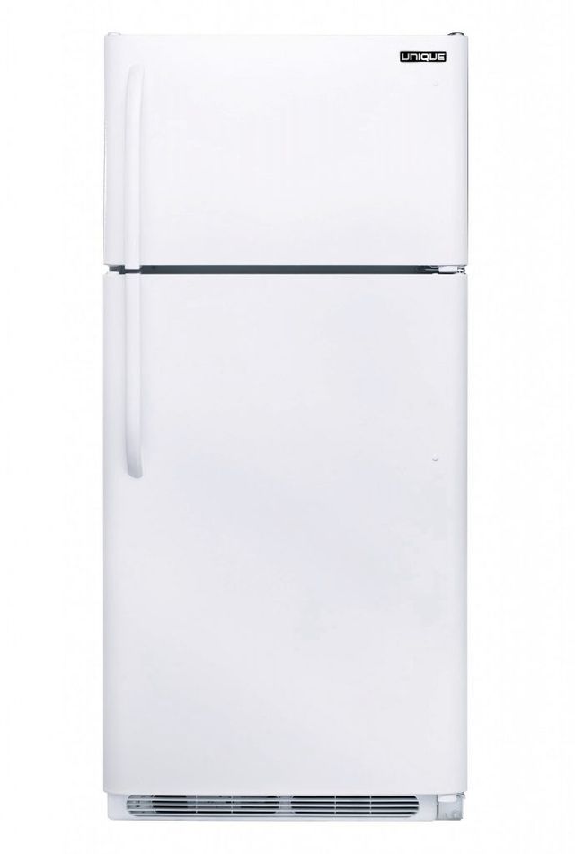 Unique® Appliances 22.1 Cu. Ft. White Standard Depth Freestanding Liquid Propane Top Freezer Refrigerator