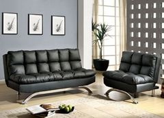Furniture of America® Aristo 2 Piece Black Futon Sofa and Chair Set