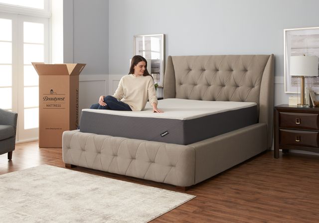 Beautyrest® BR MIAB 22 12" Harbour Gel Memory Foam Soft Tight Top Queen Mattress - Bed in a Box 1