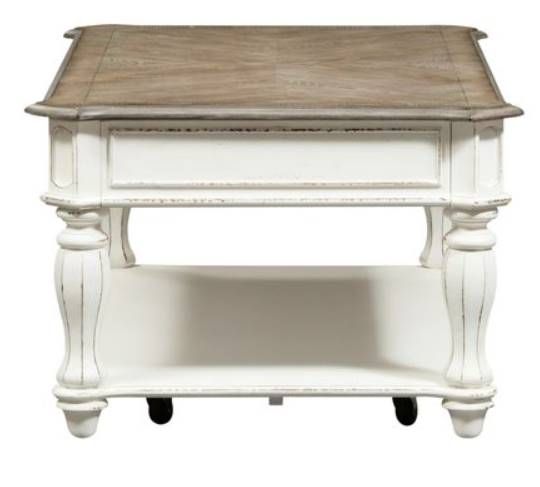 Liberty Magnolia Manor Antique White/Weathered Bark Lift Top Cocktail Table-3