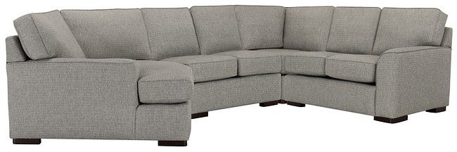 Kevin Charles Fine Upholstery® Austin 4 Piece Sugarshack Metal Chaise Sectional