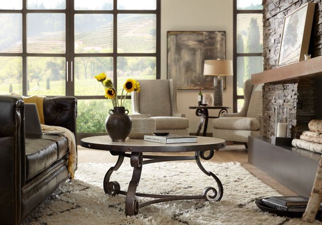 Hooker® Furniture Hill Country Luckenbach Beige/Black Cocktail Table 2