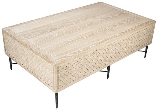 Dovetail Furniture Dorian Grey White Wash Coffee Table 1