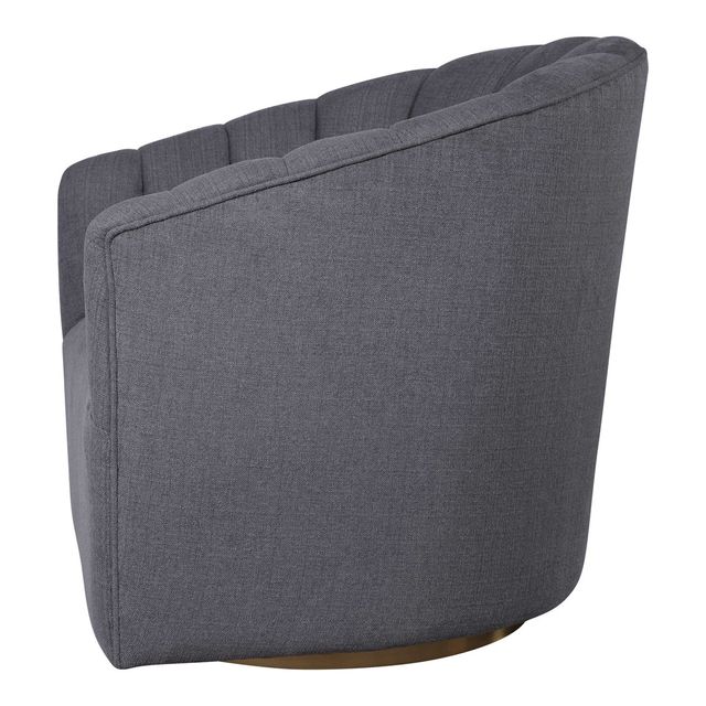 Uttermost® Cuthbert Light Charcoal Gray Swivel Chair-1