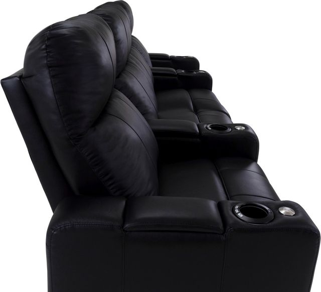 RowOne Prestige Home Entertainment Seating Black 4-Chair Row with Loveseat 3