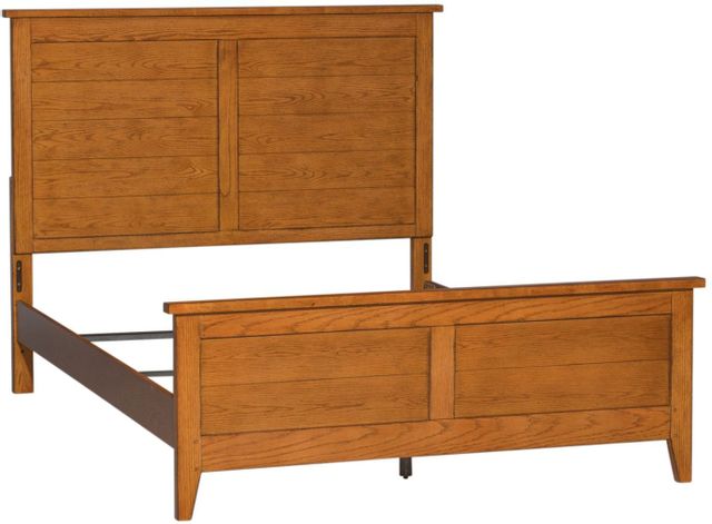 Liberty Grandpas Cabin Aged Oak Youth Twin Panel Bed 8
