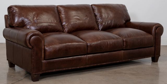 Soft Line Splendor Tan All Leather Sofa-0