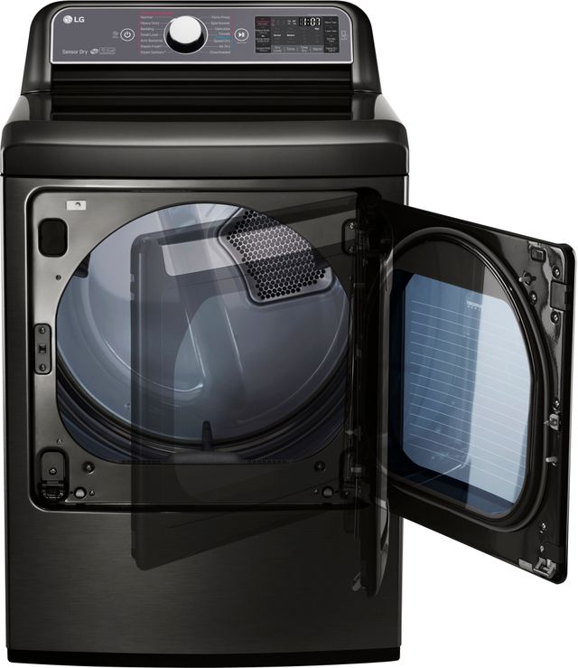 LG 7.3 Cu. Ft. Black Stainless Steel Front Load Gas Dryer 1