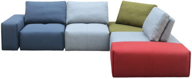 Moe's Home Collections Nathaniel Multicolour Sectional
