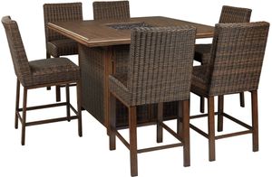 Signature Design by Ashley® Paradise Trail Outdoor 7 Piece Medium Brown Dining Set