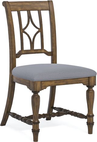 Flexsteel® Plymouth® Distressed Medium Brown Upholstered Dining Chair