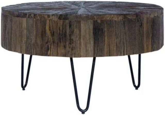 Liberty Canyon Railroad Brown Accent Table