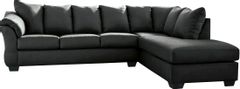 Signature Design by Ashley® Darcy 2-Piece Black Sectional with Chaise