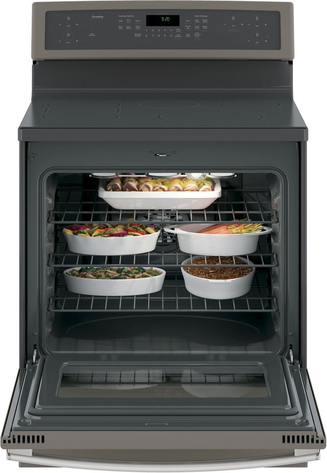 GE Profile™ Series 29.88" Stainless Steel Free Standing Convection Range 9