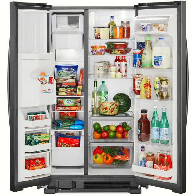 Whirlpool® 25 Cu. Ft. Black Side-By-Side Refrigerator 1