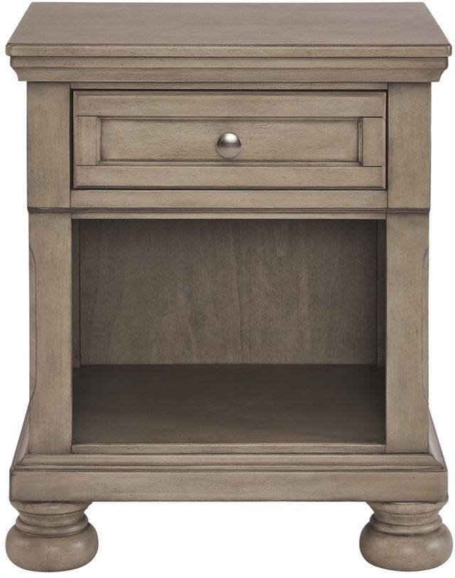 Signature Design by Ashley® Lettner Light Gray Nightstand-1