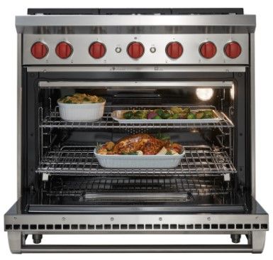 Wolf® 36" Stainless Steel Pro Style Gas Range-2