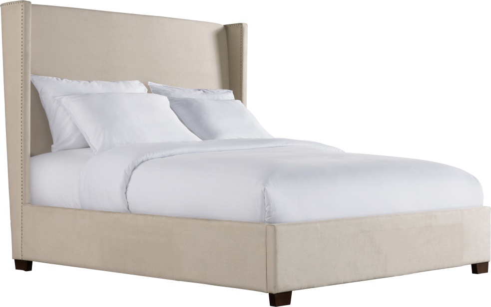 Elements International Magnolia Sand King Upholstered Bed