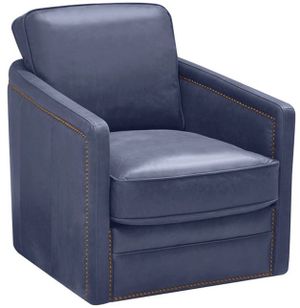 Leather Italia™ Alto Blue Swivel Chair