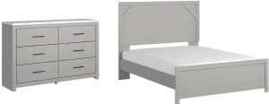 Signature Design by Ashley® Cottonburg 2-Piece Light Gray/White Queen Panel Bed Set