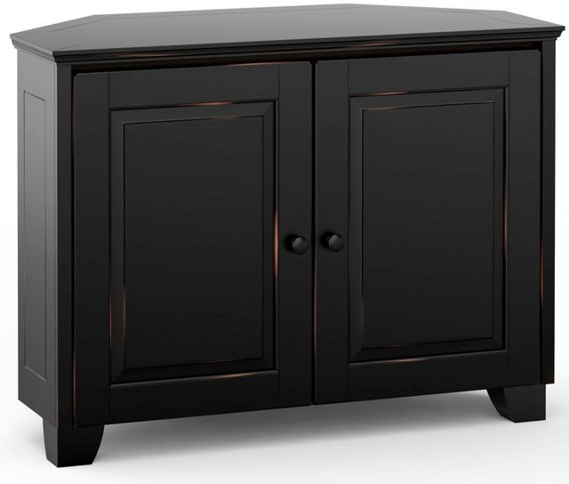 Salamander Designs® Hampton 323 CR Corner Cabinet-Distressed Black