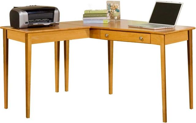 Archbold Furniture Alder Shaker Left Wedge Desk 1