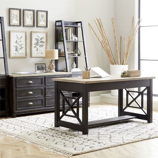 Liberty Furniture Heatherbrook Charcoal & Ash Complete Desk