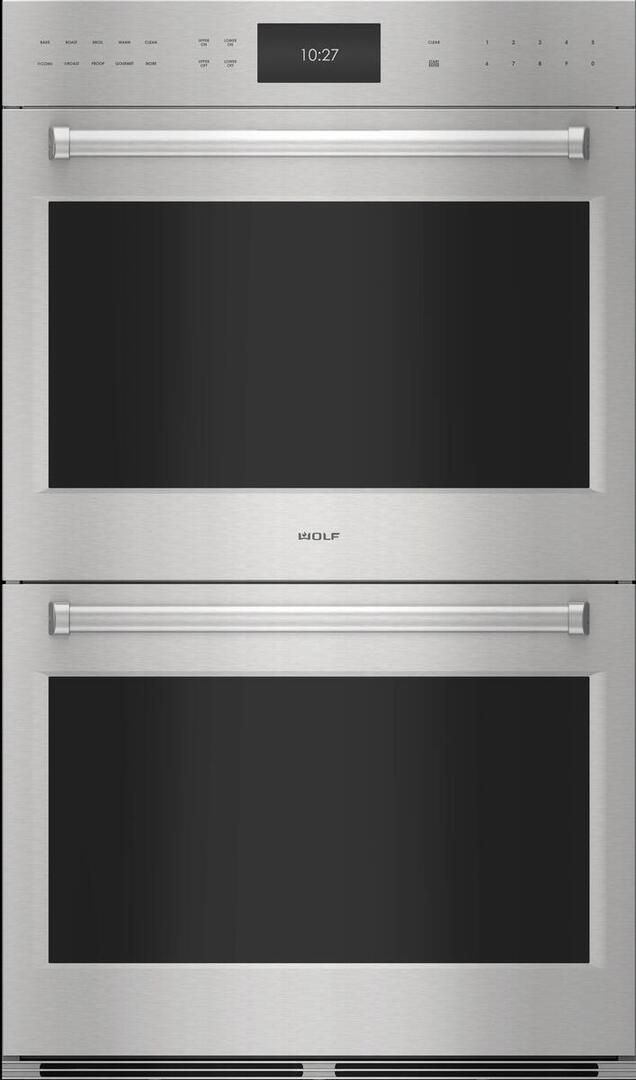 Wolf® E Series Professional 30" Stainless Steel Built in Double Electric Wall Oven-0