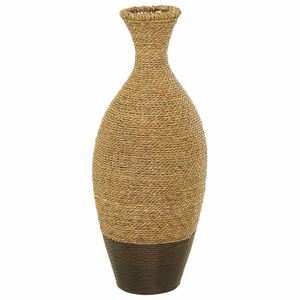 Uma Home Seagrass Tall Woven Floor Vase