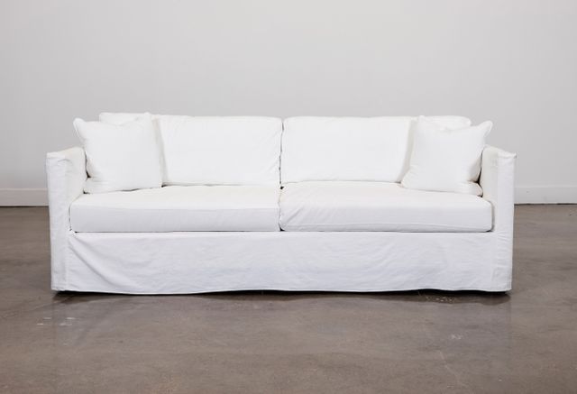 Klaussner® Soho Classic Bleach White 90" Sofa-1