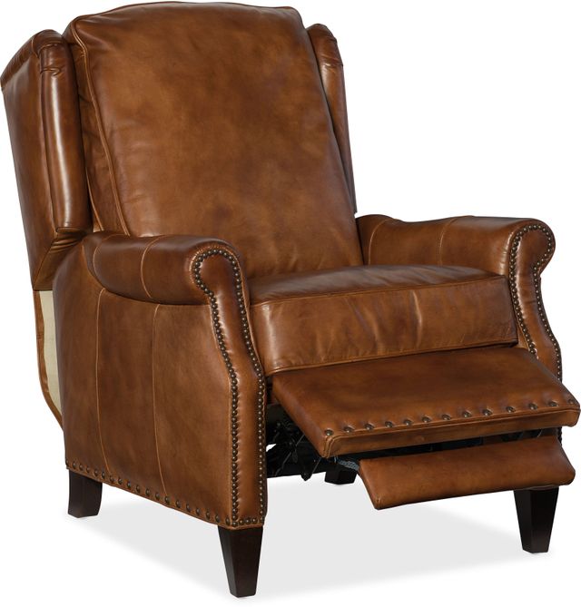 Hooker® Furniture Silas Brown All Leather Recliner-3