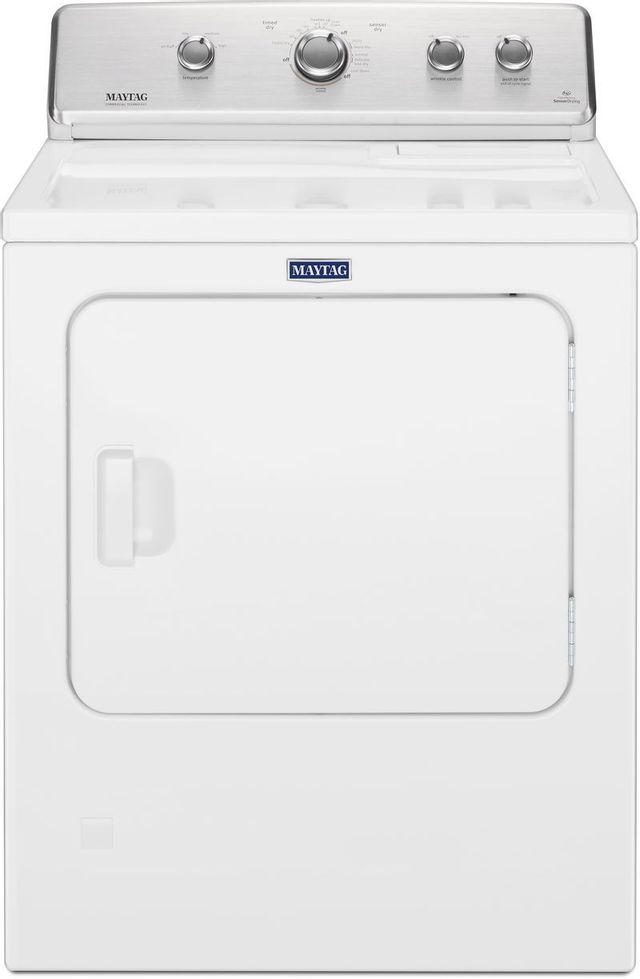 Maytag® 7.0 Cu. Ft. White Front Load Gas Dryer 0