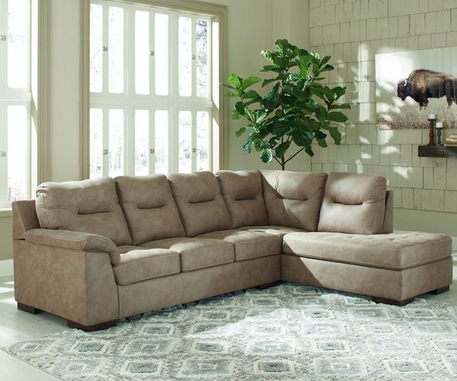 Signature Design by Ashley® Maderla 2-Piece Pebble Brown Left-Arm Facing Sectional with Chaise-2