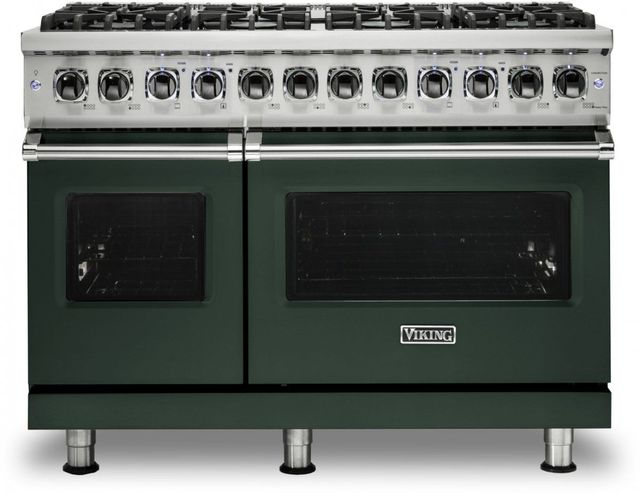 Viking® 5 Series 48" Blackforest Green Pro Style Dual Fuel Natural Gas Range