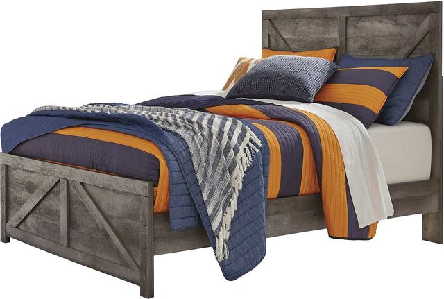 Signature Design by Ashley® Wynnlow Gray Queen Crossbuck Panel Bed 4