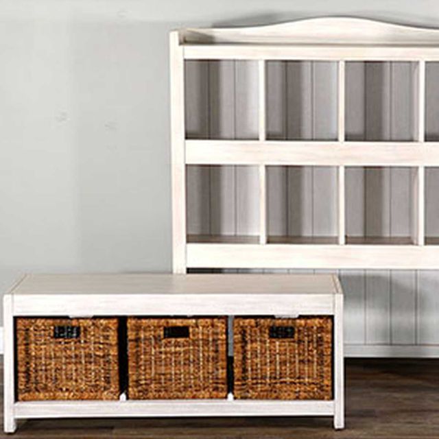 Sunny Designs Storage Bookcase w/ Trundle Bench 5