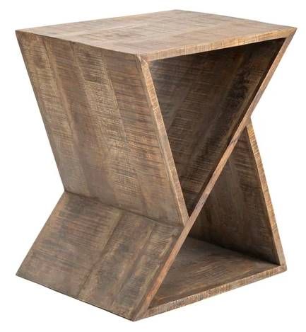Crestview Collection Bengal Manor Mango Wood Angled End Table-0